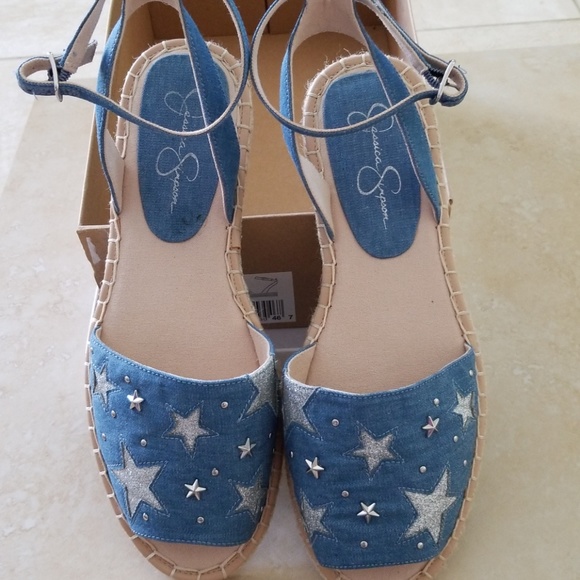 jessica simpson denim sandals